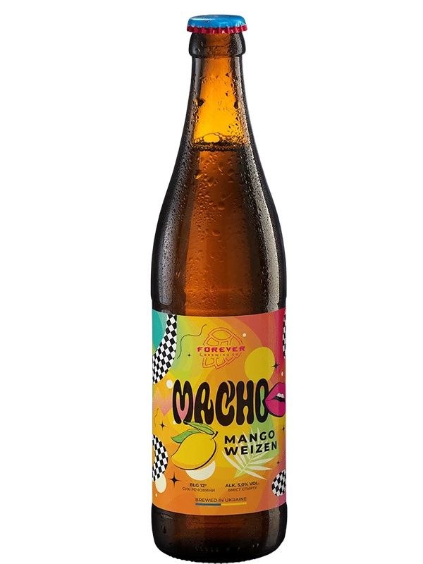 Пиво Forever Macho світле 5% 0.5 л скло